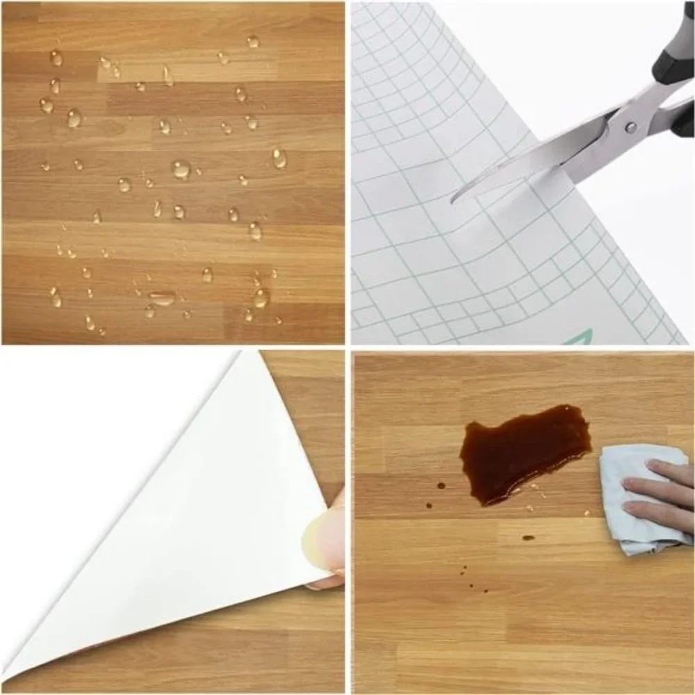 Thick Wood Contact Paper Butcher Block Wood Shiplap Wallpaper 16